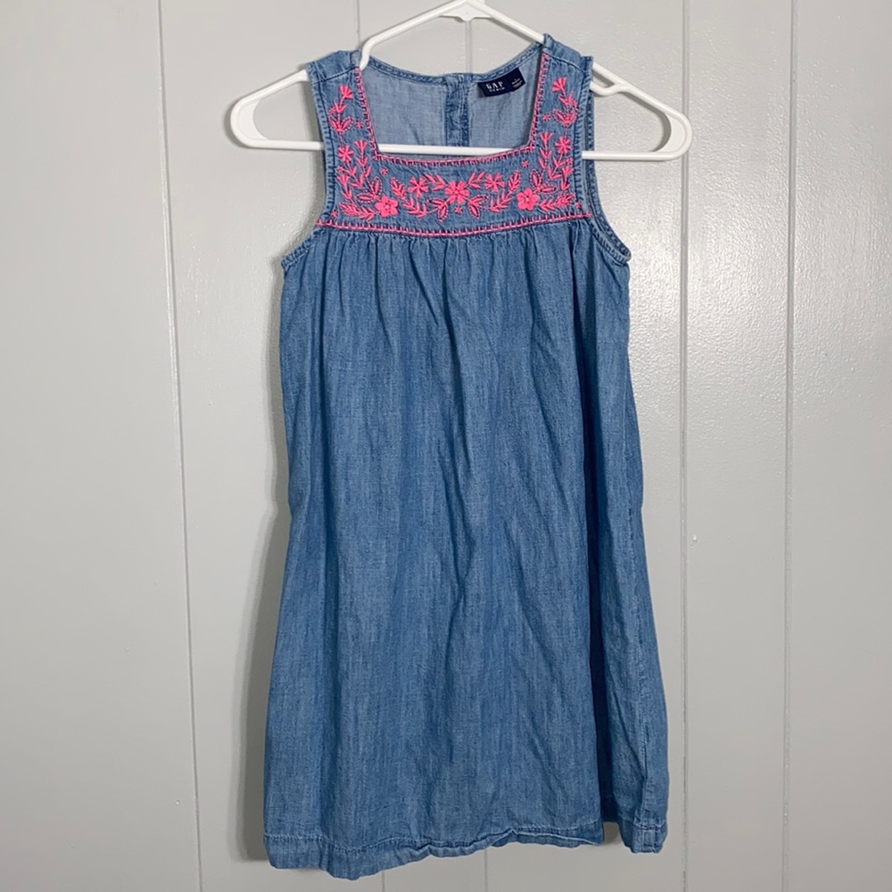 Gap Girl’s Tank Blue Jean Denim Summer Dress Size Large